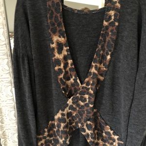 NWT Leopard detail shirt.